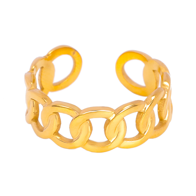 Stainless Steel 18K Gold Plated Finger Rings 