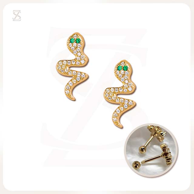 Snake Eyes Bite Piercing Jewelry Cartilage Ear Rings Factory Design