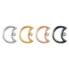 Stainless Steel Moom Shape Hoop Nose Ring For Women NBH008BKWH-ST8