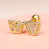 Pink Bubble Series Cool Glass Shape Cartilage Stud Earrings for Women Wholesale