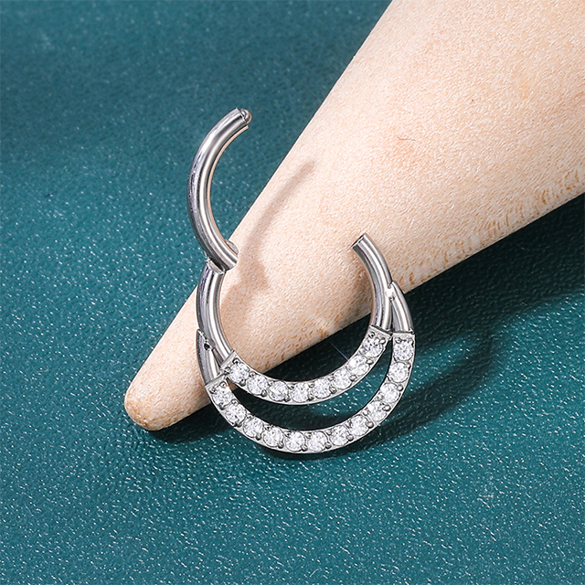 Titanium Diamond Chain Link Nose Ring Pierced Nose Ring Wholesale